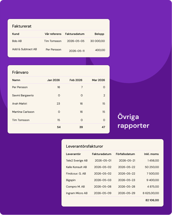 Systemvy med övriga rapporter