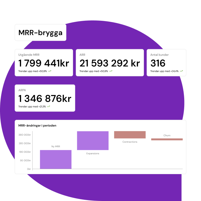 Herografik med SaaS-kpier