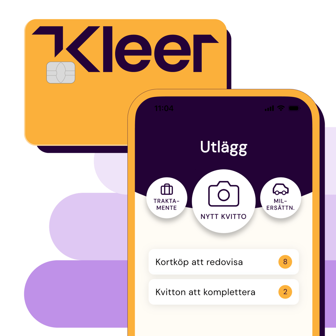 Herografik med utlägg i appen och kleerkortet