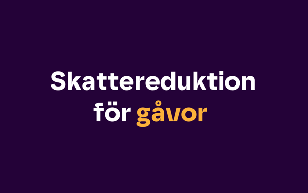 Skattereduktion för gåvor – nytt för aktiebolag från 2026