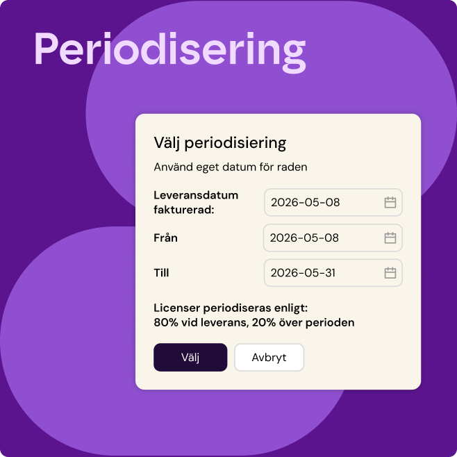Periodiseringsvyn i Kleer
