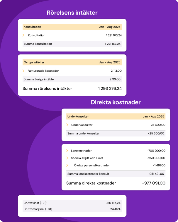 Systemvy med resultatrapport