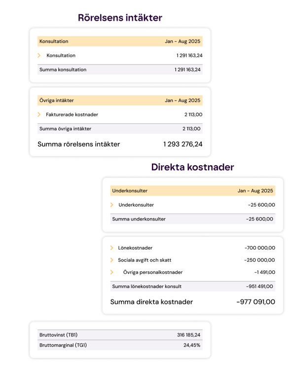 Systemvy med resultatrapport