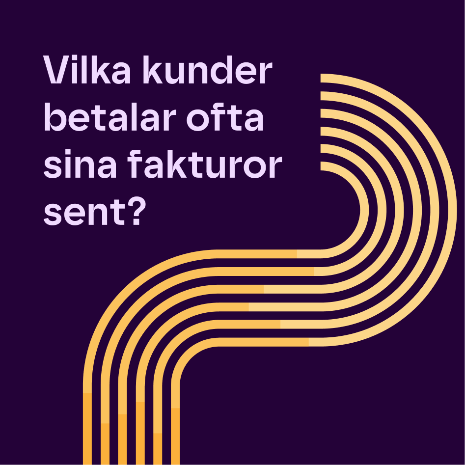 Grafik med exempel på fråga: Vilka kunder betalar sina fakturor sent?